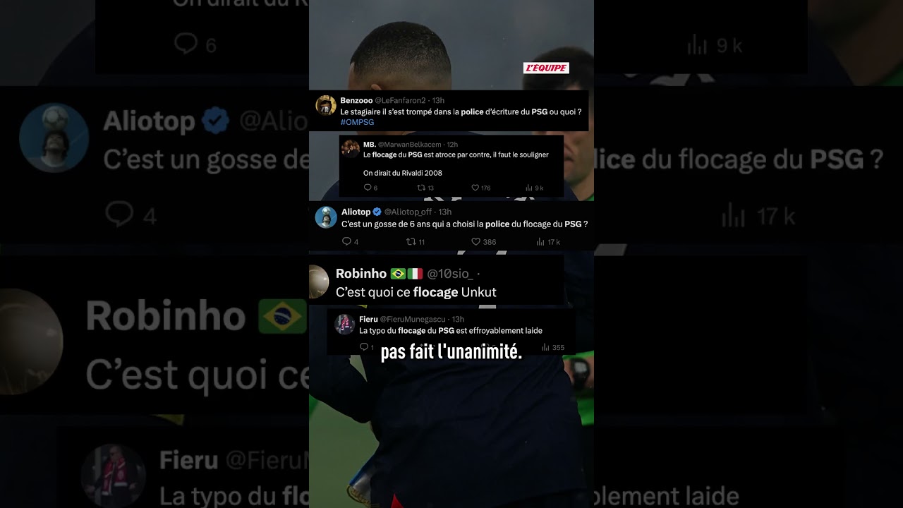 🧐Explications sur l'étrange flocage parisien contre l'OM #shorts #psg #mbappe #om