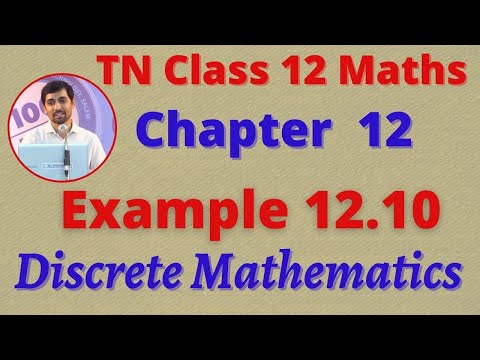 12th  Maths Example 12.10 Discrete Mathematics  CHAPTER 12 TN New Syllabus
