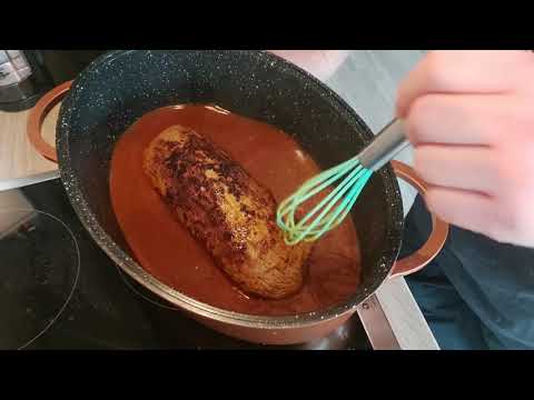 Rinderbraten mit Klöße und Rotkohl