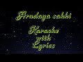 Hrudaya sakhi karaoke with lyrics