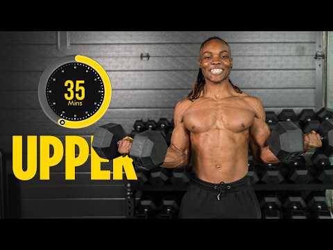 35-Min Brutal Upper Body Dumbbell Workout To Build Strength (No Gym)