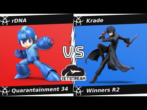 Quarantainment 34 Winners R2 Game 2 - rDNA (MegaMan) Vs. Krade (Sonic, Joker) Smash Ultimate - SSBU