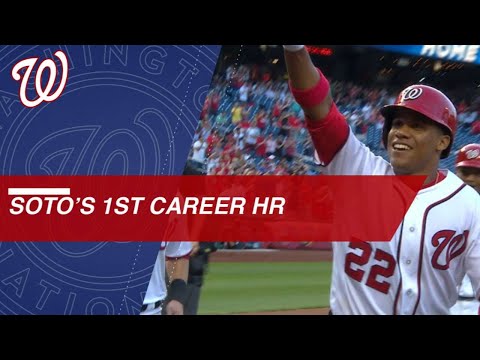 19-year-old rookie Juan Soto's first MLB homer