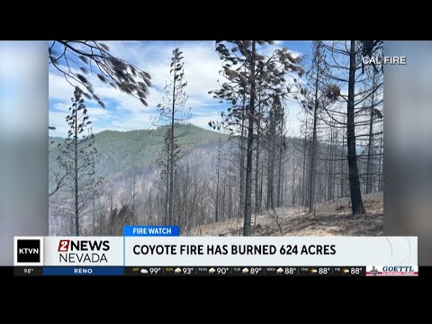 Coyote Fire has burned 624 acres