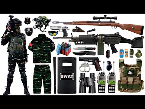 Unboxing mystery toy box, M249 light machine gun, 98K sniper rifle, AK47 assault rifle, Glock pistol