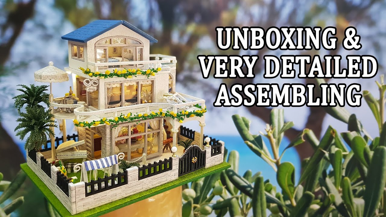 Box opening and detailed assembling Mini impressions Vancouver DIY miniature dollhouse kit