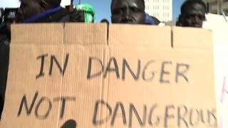 Illegal African immigrants protest Israel detention