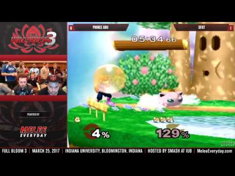 Full Bloom 3 - Prince Abu (Jigglypuff) vs CLG | SFAT (Fox) - SSBM - Top 16 - Losers Round 3