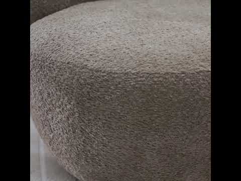 Video Mo - Fauteuil rond en tissu bouclette