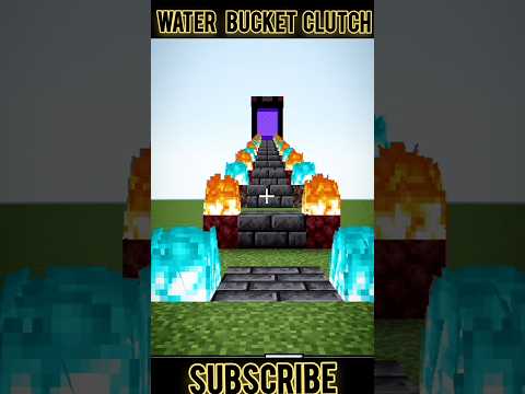 V4 GAMER YT - most hardest waterbucket clutch Minecraft Survival #gameplay #minecraft #shortvideo #shorts #gaming