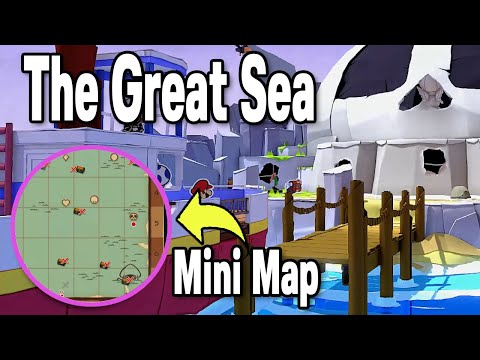 The Great Sea 100% Walkthrough with Mini Map - Paper Mario: The Origami King