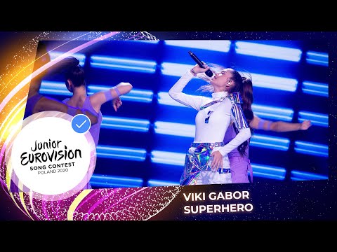 Viki Gabor performs 'Superhero' on the Junior Eurovision 2020 stage