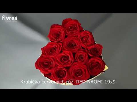 Krabička červených růží RED NAOMI - Florea.cz