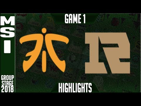 FNC vs RNG Highlights | MSI 2018 Day 1 Group Stage | Fnatic vs Royal Never Give Up