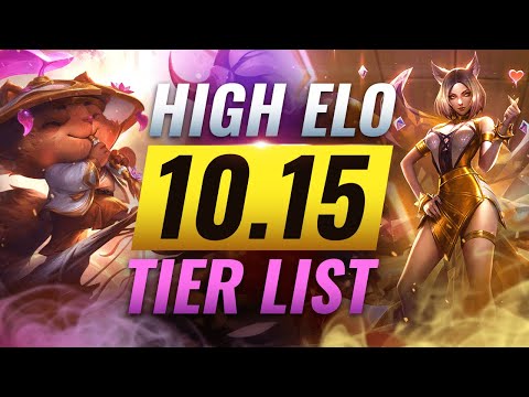HIGH ELO Best Champions TIER List - League of Legends Patch 10.15