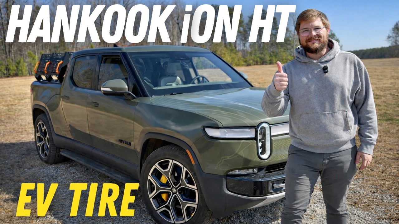 Rivian R1T fitted with Hankook iON HT tires on the Out of Spec private track in North Carolina