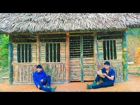 Full Video: 4 Days how to build a bamboo house, To do a farm project 200 Days