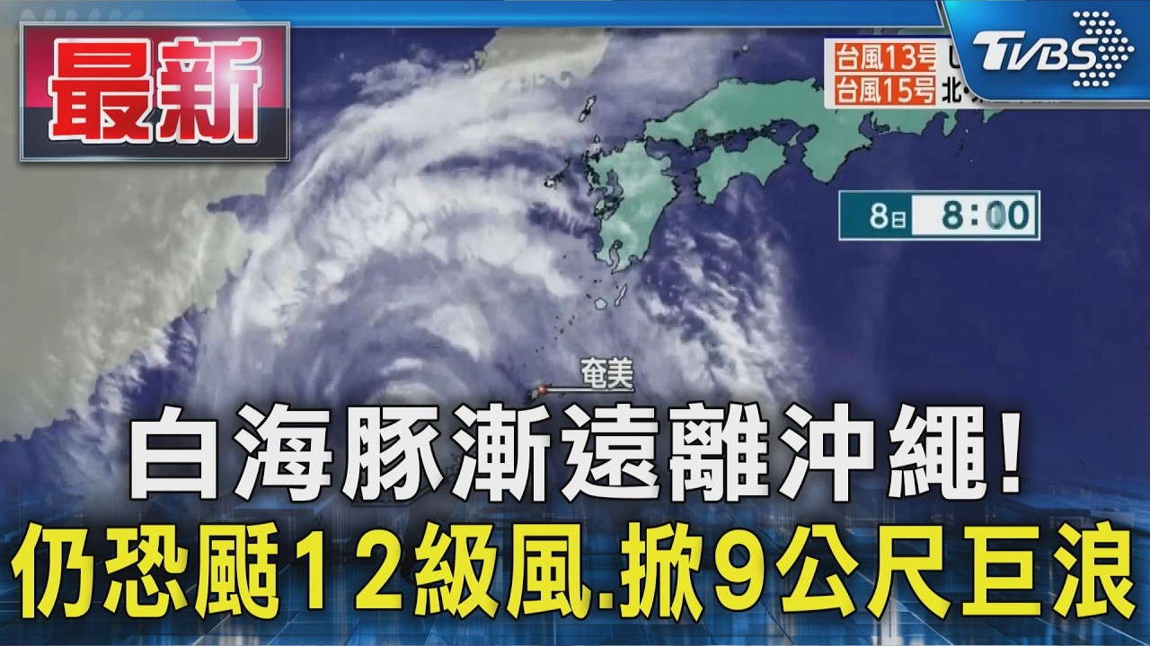 白海豚漸遠離沖繩! 仍恐颳12級風.掀9公尺巨浪|TVBS新聞 @TVBSNEWS01