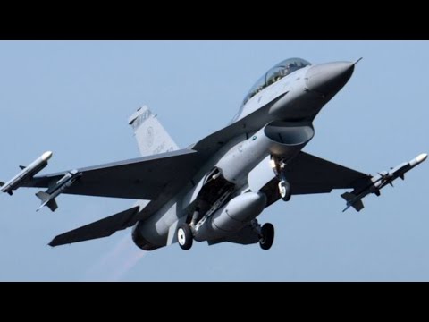 F16 Fighting Falcon intense dogfight - enemy bombers and Migs.