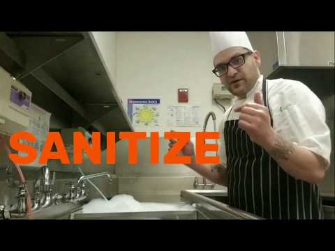 How to fill a three compartment sink