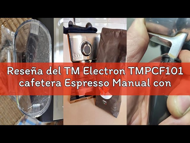 Vídeo relacionado con TM Electron TMPCF101 cafetera Espresso Manual con 15 Bares de presión, 1200W, depósito 1,2 L, espumador de Leche, 3 Funciones, Fabricado en Acero Inoxidable