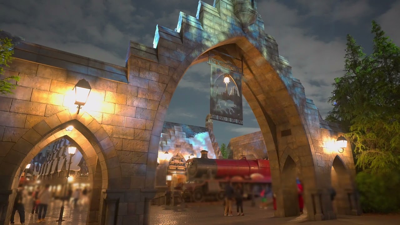 【USJ】壮大なBGMが印象的！ハリーポッターエリアの入り口