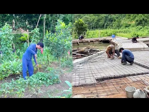 A young man renovated an old house for $5,000，The handmade lamps have been installed in the yard!