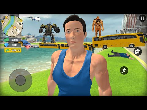 Coach Bus Ambulance Monster Truck Open World Police Helicopter and Car Drive - Android Gameplay.