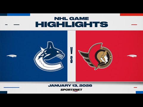 NHL Highlights | Canucks vs. Senators - January 13, 2026