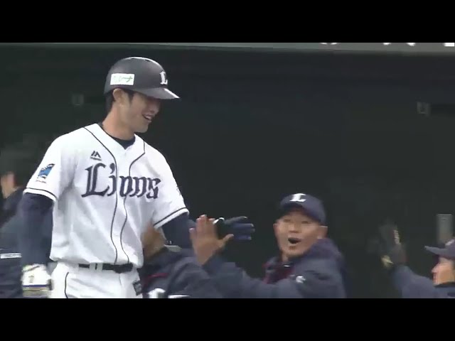 【3回裏】ライオンズ・外崎 開幕スタメンへアピールとなる先制ソロ!! 2016/3/13 L-G