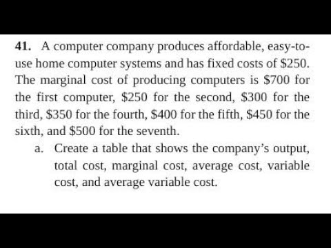 A computer company produces affordable, easy-touse home computer systems and has fixed c