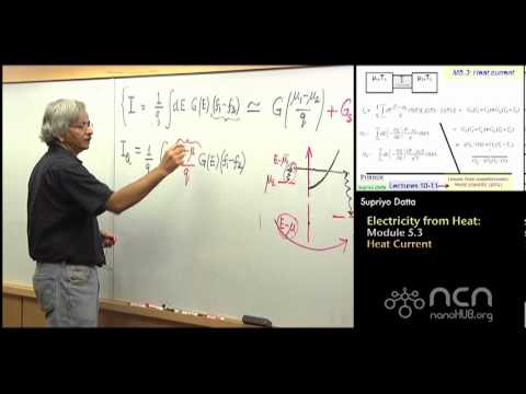 nanoHUB-U Fundamentals of Nanoelectronics I: M5.3 Electricity from Heat - Heat Current