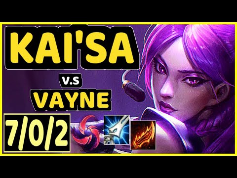 LUGER (KAI'SA) vs VAYNE - 7/0/2 KDA BOTTOM ADC CHALLENGER GAMEPLAY - EUW