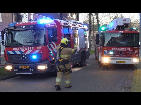 Brandweer Oss met spoed naar een Schoorsteenbrand aan de Nieuwe Brouwerstraat in Oss