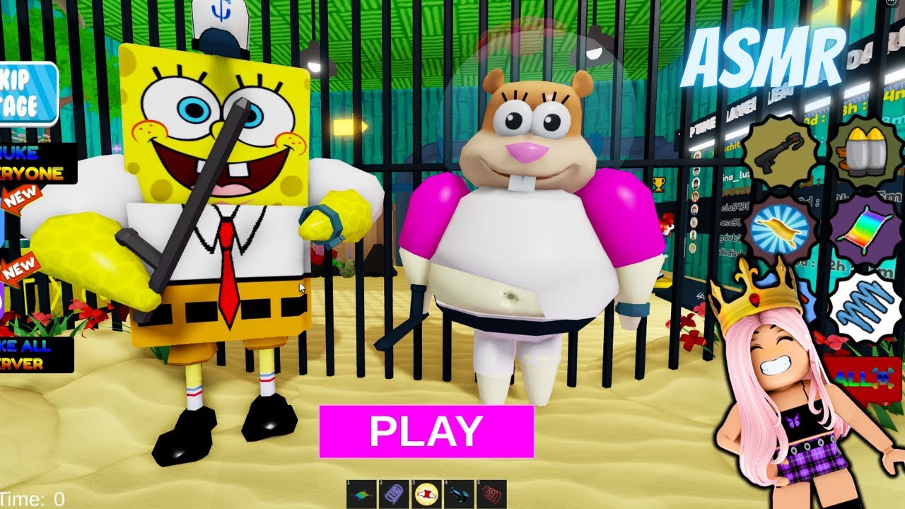SQUAREPANTS VS SANDY BARRY'S PRISON RUN😱! (OBBY)