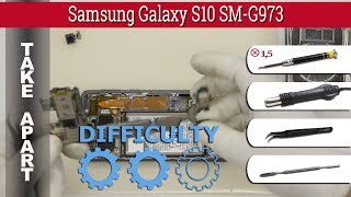How to disassemble 📱 Samsung Galaxy S10 SM-G973 Take apart Tutorial