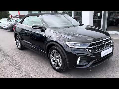 Approved Used Volkswagen T-Roc Cabriolet R-Line 1.5TSI 150PS DSG in Deep Black - KN72YBF