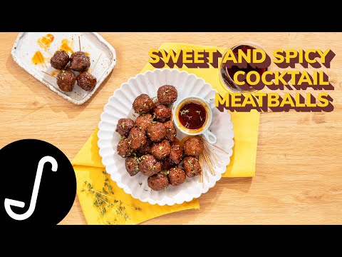 20-Minute Thanksgiving Appetizer: Sweet and Spicy Cocktail Meatballs