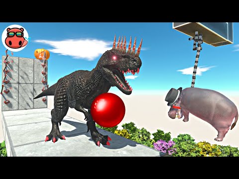 EPIC BALL PUSHES UNITS INTO STEEL TENTACLE TRAP WALL 💯 Animal Revolt Battle Simulator #arbs