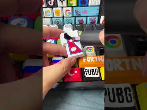 Drawing Nepal flag on the keyboard #shorts #diy #art #keyboard #tiktok #trending #fyp #country