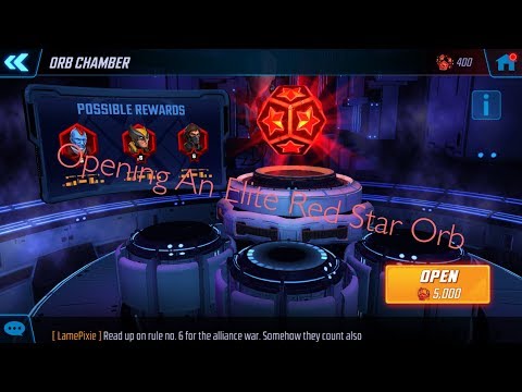 Marvel Strike Force Opening An Elite Red Star Orb