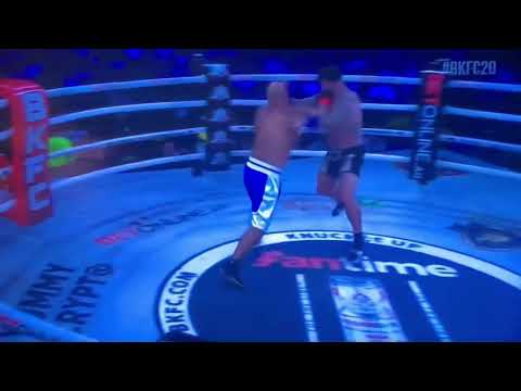 BKFC 20 brutal knockout.  Justin Thornton