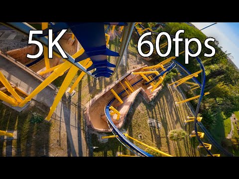 Montu front seat on-ride 5K POV @60fps Busch Gardens Tampa