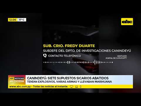 Supuestos sicarios abatidos en Canindeyú