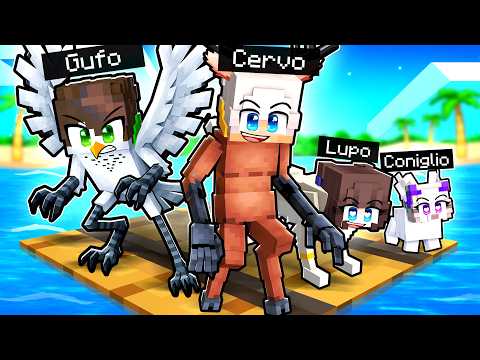 SOPRAVVIVO su UNA ZATTERA delle 99 NOTTI nella FORESTA in Minecraft!