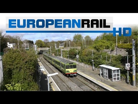 Iarnród Éireann Irish Rail DART 8100 EMU 8134 + 81xx + 81xx arrives at Glenageary Station