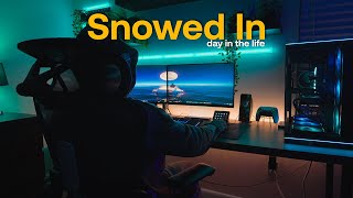 a snowed in day in the life of an introvert ❄️ cozy setup gaming vlog + tobenone unboxing 🎮