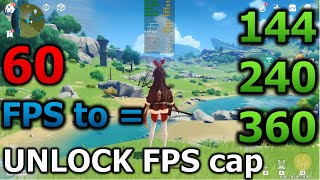 How to unlock FPS cap in game | Genshin Impact