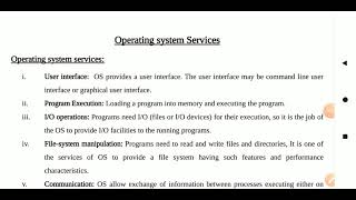 Operating system services in detail