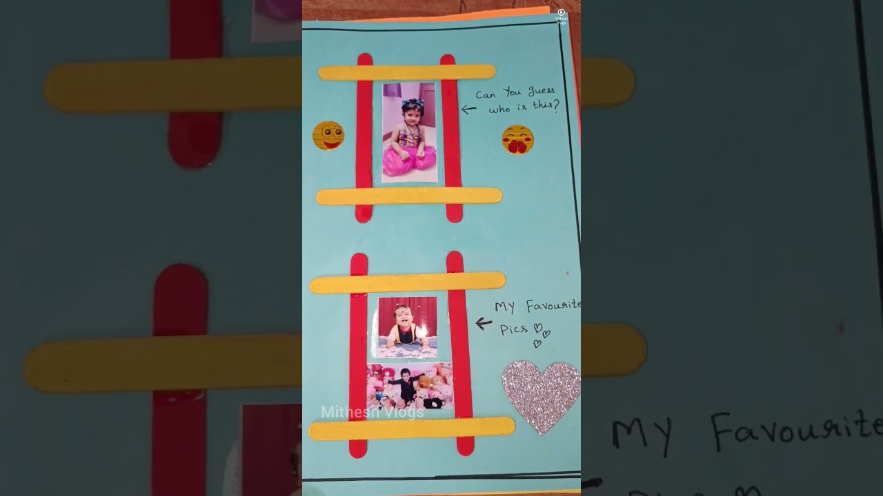 SCRAPBOOK IDEA | ALL ABOUT ME BOOK | EVS ACTIVITY FOR KIDS | PROJECT ON MYSELF FOR KIDS #shorts